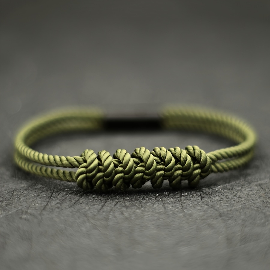 Two-Tone Dragon-Patterned Braided Bracelet for Casual Wear